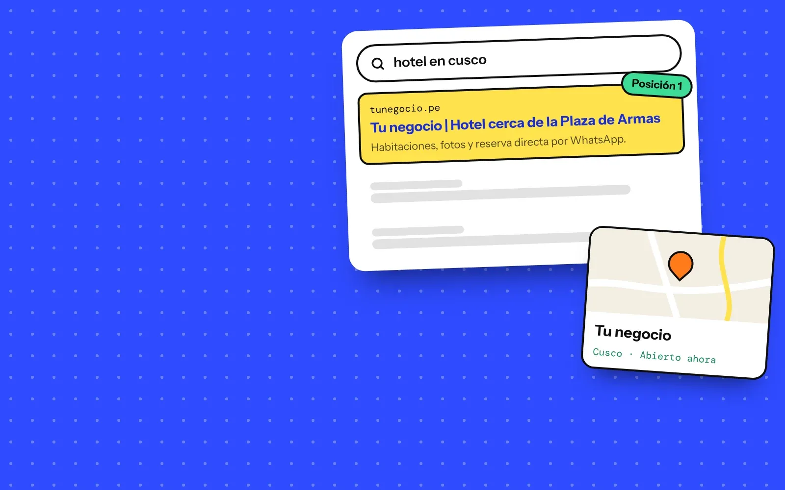 Optimización SEO en Cusco: tu negocio en el primer resultado de Google y en Google Maps (ilustración)
